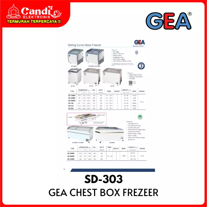 BOX FREEZER SLIDING DOOR GEA